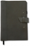 Stone Grey Leather Cover-Buckle Closure